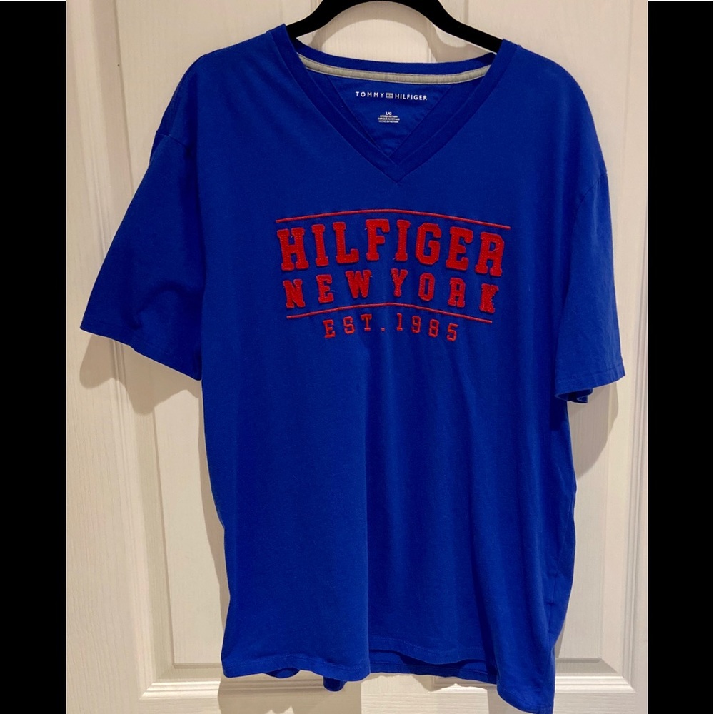 Navy & Red Tommy Tee Large